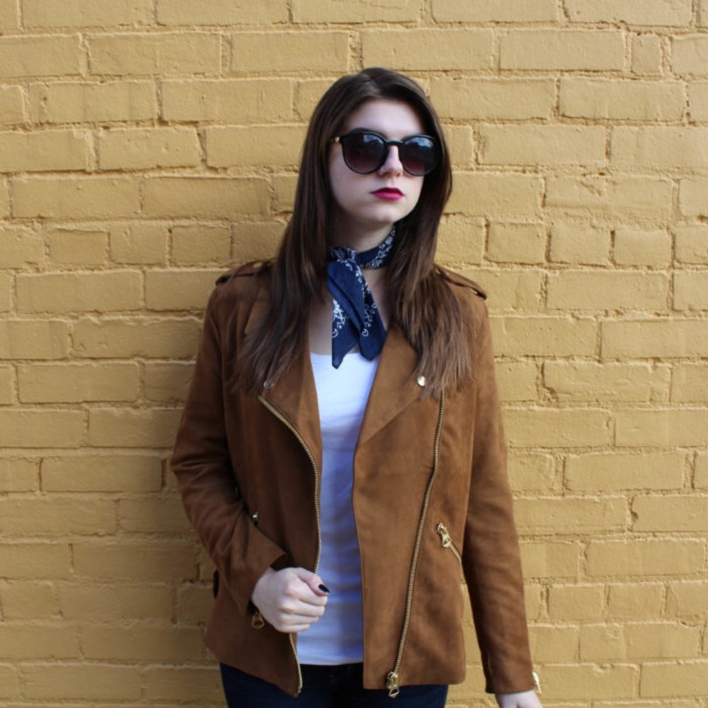 Tan Faux Suede Jacket